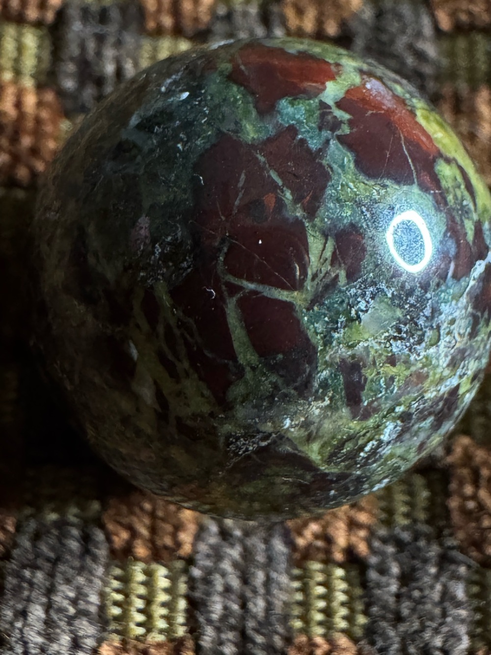Gemstone Sphere Set_Howlite, Milky Qrtz, Strawberry Quartz & Dragon Blood Jasper - Picture 8 of 11